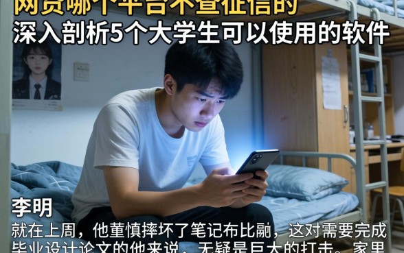 网贷哪个平台不查征信的，深入剖析5个大学生可以使用的软件