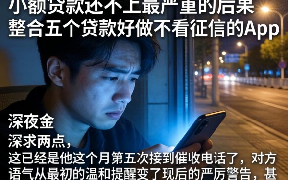小额贷款还不上最严重的后果，整合五个贷款好做不看征信的app