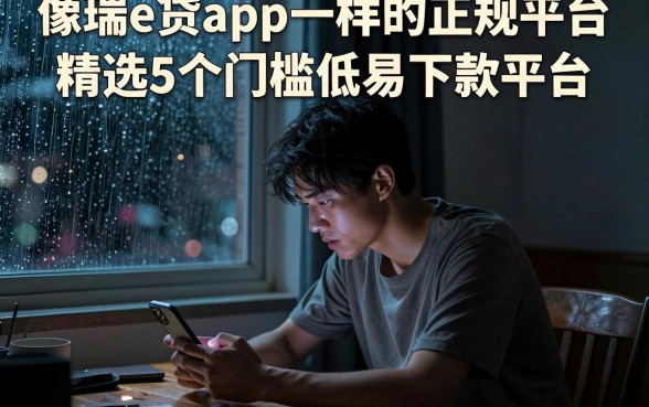 像瑞e贷app一样的正规平台,精选5个门槛低易下款平台