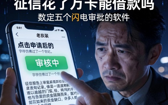 征信花了万卡能借款吗，规整五个闪电审批的软件