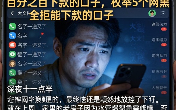 百分之百下款的口子,枚举5个网黑全拒能下款的口子