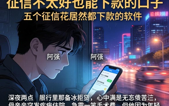征信不太好也能下款的口子,详细阐述五个征信花居然都下款的软件
