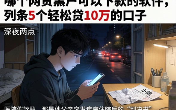 哪个网贷黑户可以下款的软件，条列5个轻松贷10万的口子