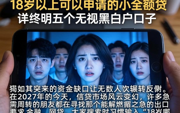 18岁以上可以申请的小额贷,详尽说明五个无视黑白户口子
