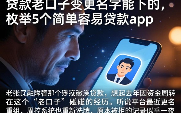 贷款老口子变更名字能下的,枚举5个简单容易贷款app