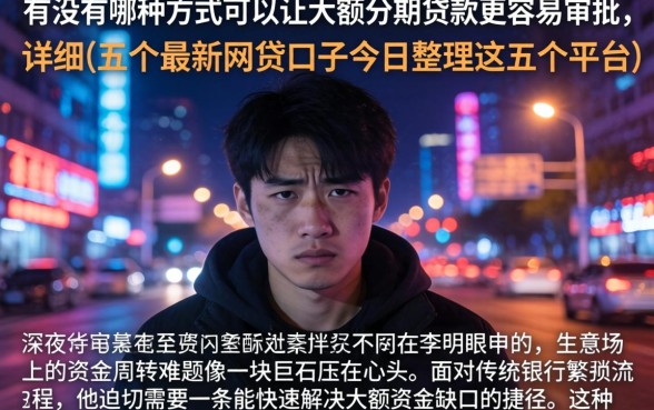 有没有哪种方式可以让大额分期贷款更容易审批，详尽说明五个最新网贷口子今日整理这五个平台