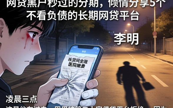 网贷黑户秒过的分期，倾情分享5个不看负债的长期网贷平台
