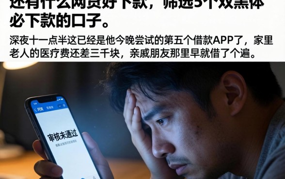还有什么网贷好下款,筛选5个双黑户必下款的口子