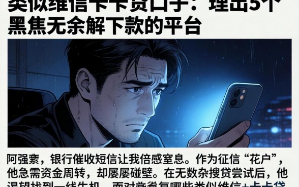 类似维信卡卡贷的口子，理出5个黑户无条件下款的平台