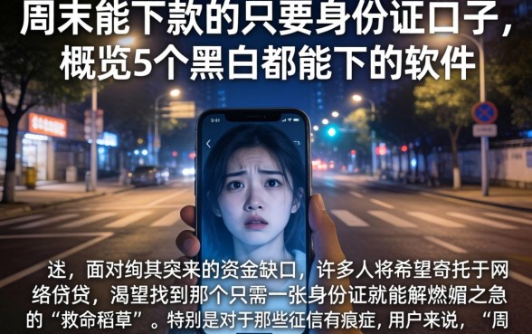 周末能下款的只要身份证的口子，概览5个黑户都能下的软件