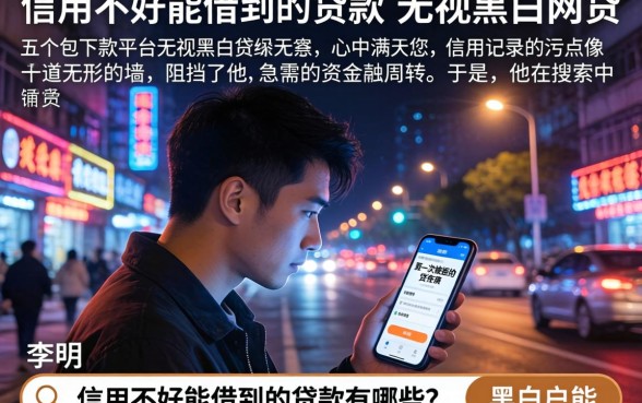 信用不好能借到的贷款,细致阐述五个包下款平台无视黑白的网贷