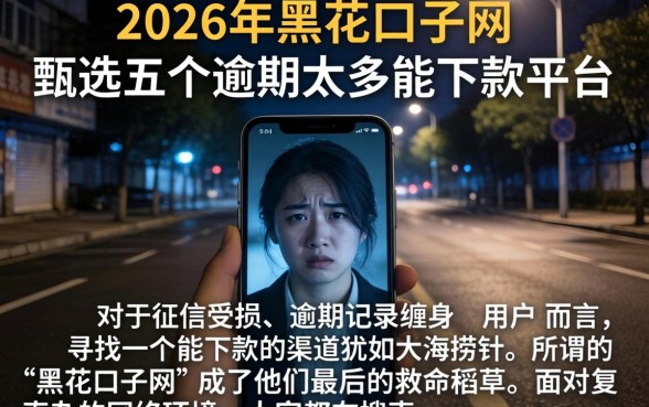 2026年黑花口子网，甄选五个逾期太多能下款平台