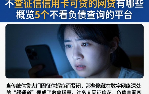 不查征信信用卡可贷的网贷有哪些，概览5个不看负债查询的平台