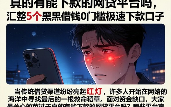 真的有能下款的网贷平台吗，汇整5个黑户借钱0门槛极速下款口子