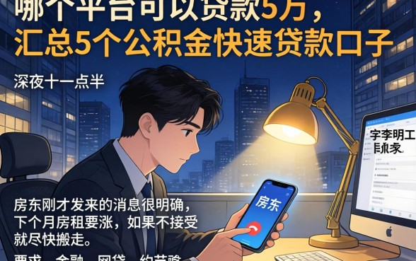 哪个平台可以贷款5万,汇总5个公积金快速贷款口子