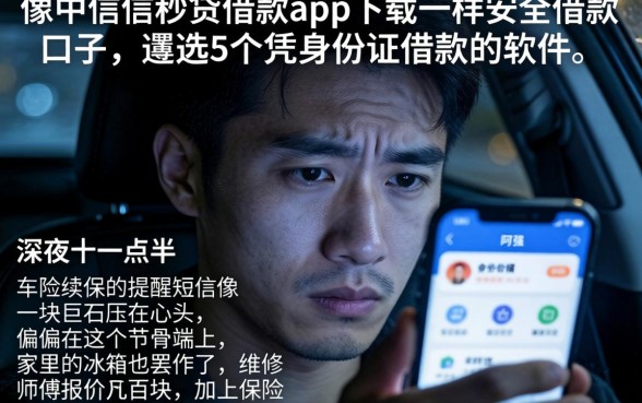 像中信信秒贷借款app下载一样安全的借款口子，遴选5个凭身份证借款的软件