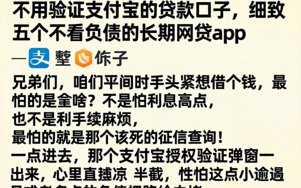 不用验证支付宝的贷款口子，细致阐述五个不看负债的长期网贷app
