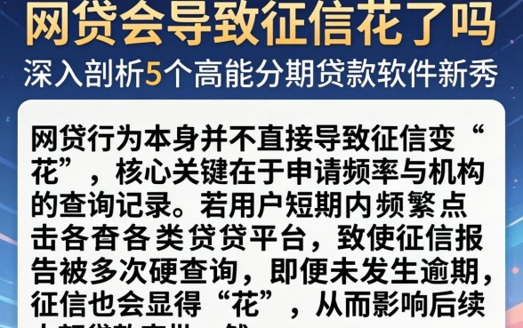 网贷会导致征信花了吗，深入剖析5个高能分期贷款软件新秀
