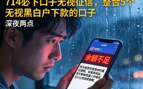714必下口子无视征信,整合5个无视黑白户下款的口子