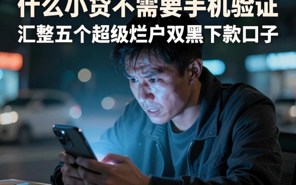 什么小贷不需要手机验证，汇整五个超级烂户双黑下款口子