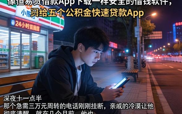 像恒易贷借款app下载一样安全的借钱软件，归纳五个公积金快速贷款app