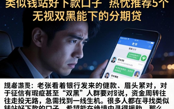 类似钱站好下款的口子，热忱推荐5个无视双黑能下的分期贷