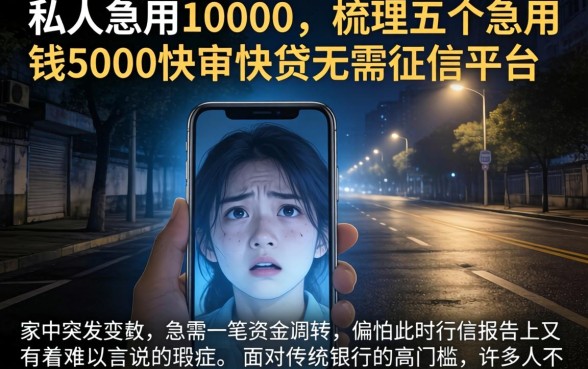 私人急用10000,梳理五个急用钱5000快审快贷无需征信平台