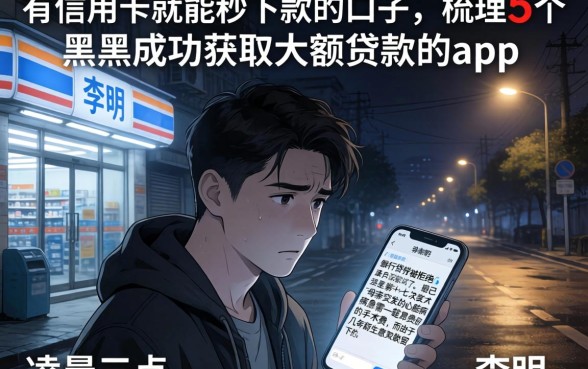 有信用卡就能秒下款的口子，梳理5个黑户成功获取大额贷款的app