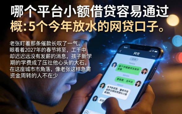 哪个平台小额借贷容易通过，概括5个今年放水的网贷口子
