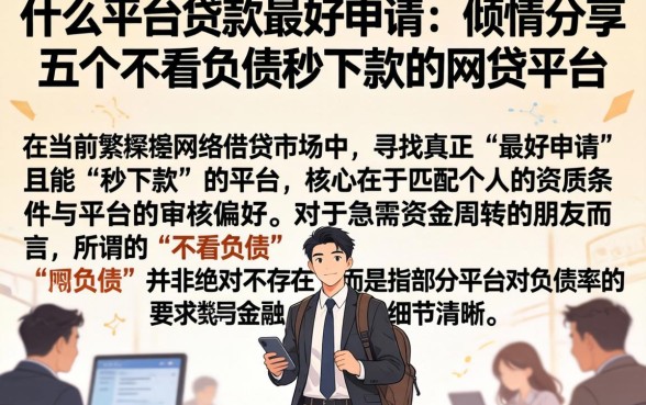 什么平台贷款最好申请,倾情分享五个不看负债秒下款的网贷平台