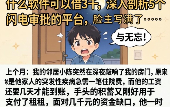 什么软件可以借3千，深入剖析5个闪电审批的平台