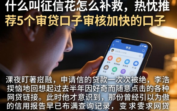 什么叫征信花怎么补救，热忱推荐5个审贷口子审核加快的口子