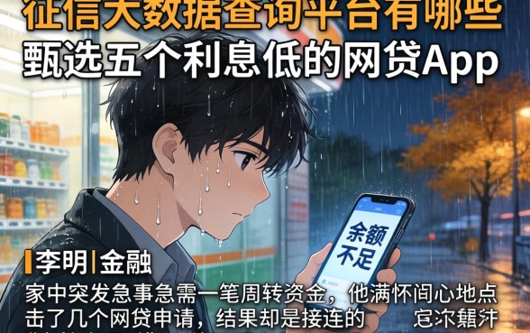 征信大数据查询平台有哪些，甄选五个利息低的网贷app