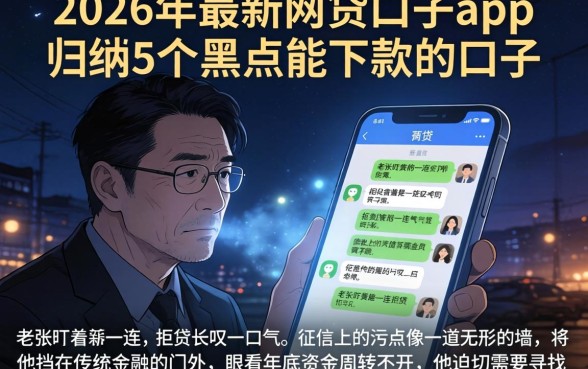 2026年最新网贷口子app，归纳5个黑户能下款的口子