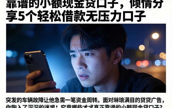 靠谱的小额现金贷口子，倾情分享5个轻松借款无压力口子