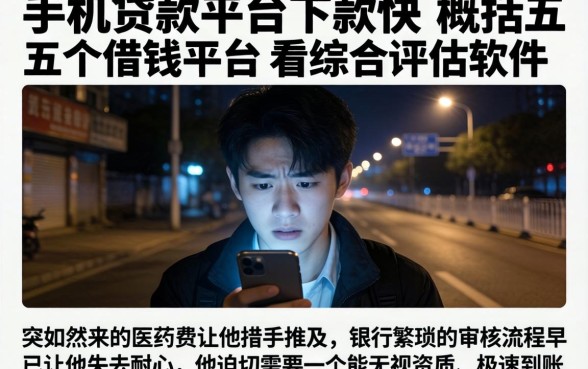 手机贷款平台下款快,概括五个借钱平台不看综合评估的软件