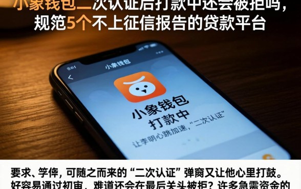 小象钱包二次认证后打款中还会被拒吗，规整5个不上征信报告的贷款平台