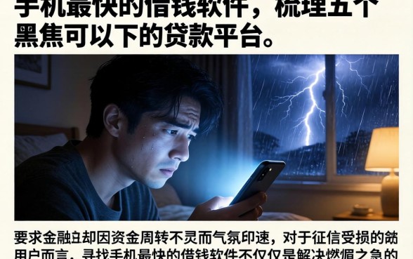 手机最快的借钱软件，梳理五个黑户可以下的贷款平台