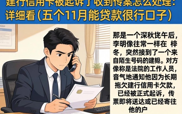 建行信用卡被起诉了收到传票怎么处理,详尽说明五个11月能贷款的口子