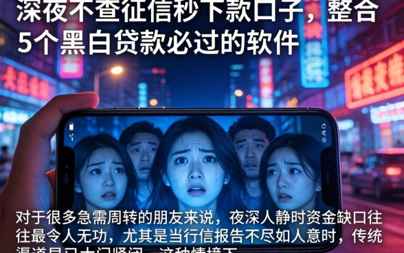 深夜不查征信秒下款的口子，整合5个黑白贷款必过的软件
