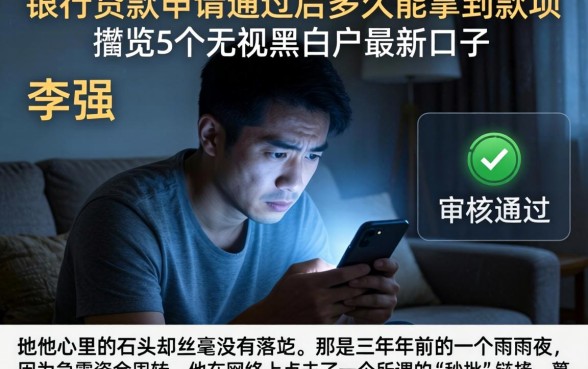 银行贷款申请通过后多久能拿到款项，概览5个无视黑白户最新口子