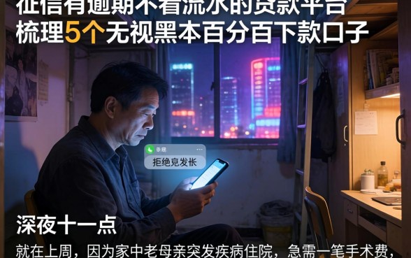 征信有逾期不看流水的贷款平台，梳理5个无视黑户百分百下款口子