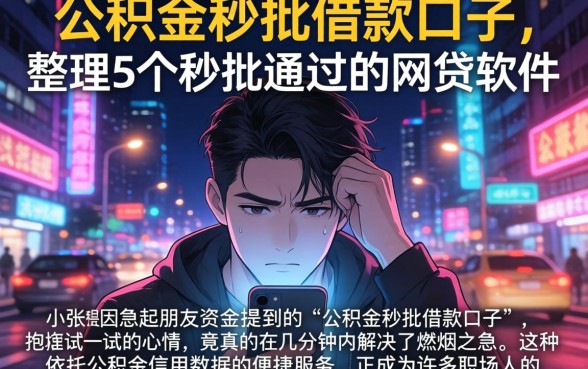 公积金秒批借款口子，整理5个秒批通过的网贷软件