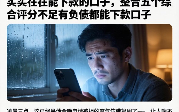 实实在在能下款的口子,整合五个综合评分不足有负债都能下款口子