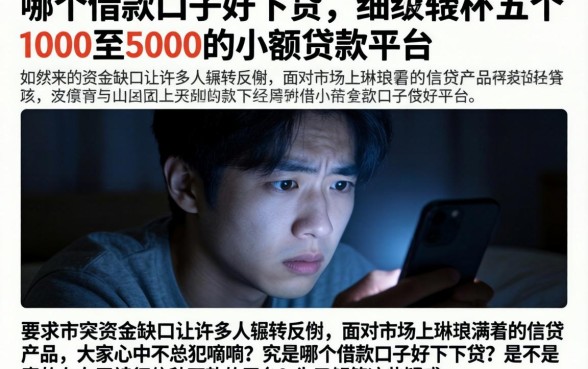 哪个借款口子好下贷，细致阐述五个1000至5000的小额贷款平台
