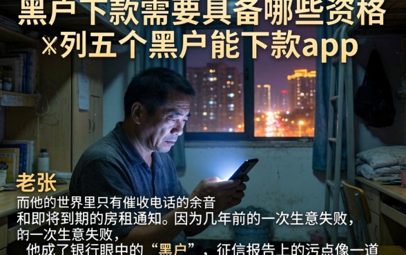 黑户下款需要具备哪些资格，胪列五个黑户能下款的app