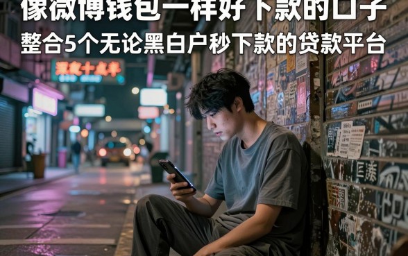 像微博钱包一样好下款的口子，整合5个无论黑白户秒下款的贷款平台