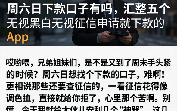 周六日下款的口子有吗，汇整五个无视黑白无视征信申请就下款的app