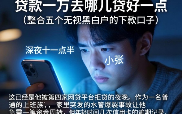 贷款一万去哪里贷好一点，整合五个无视黑白户的下款口子