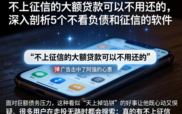不上征信的大额贷款可以不用还的,深入剖析5个不看负债和征信的软件